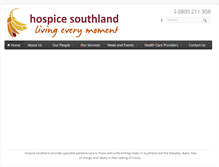 Tablet Screenshot of hospicesouthland.org.nz